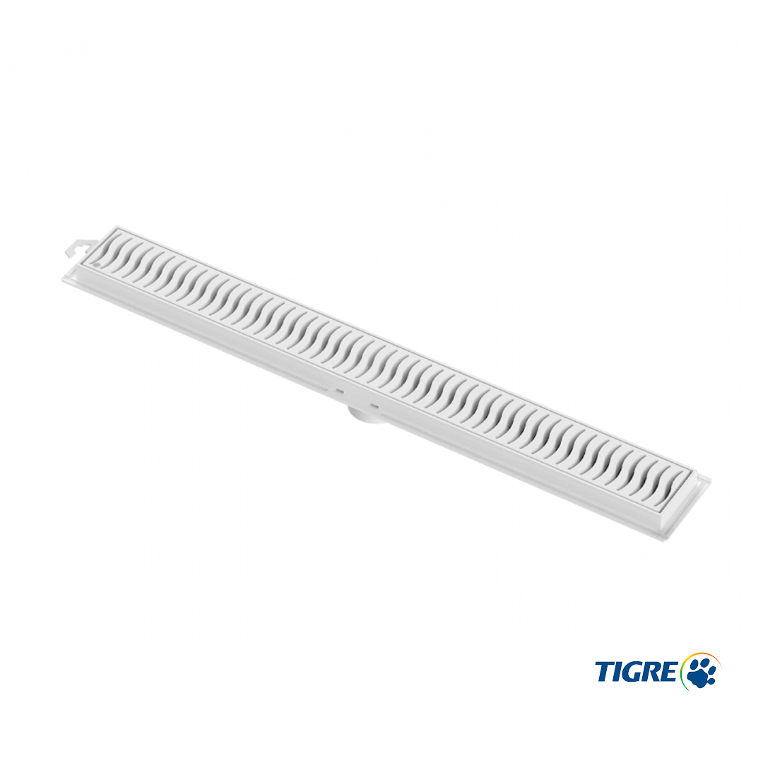 Ralo Linear Grelha Branca 50 Cm Tigre