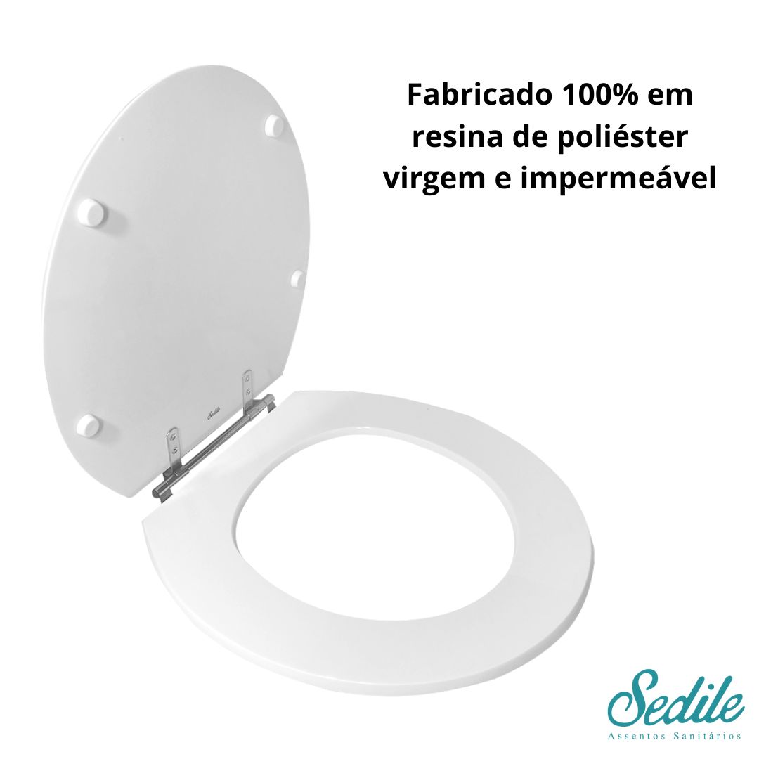 Assento Sanitario Deca Celite Branco Oval Poliéster Sedile - Morgan Store