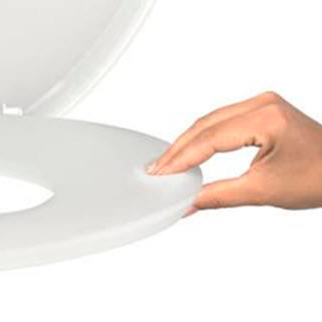 Assento sanitário almofadado suavit oval universal branco convencional polipropileno