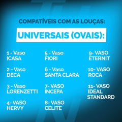 Tampa Assento Sanitário Universal Oval Soft/Slow Close Cinza