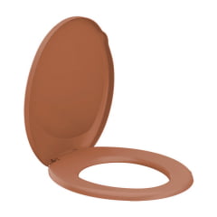 Assento sanitário oval almofadado suavit caramelo convencional PP Tigre