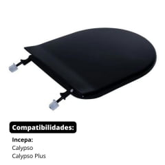 Assento Almofadado Incepa Calypso convencional preto Astra