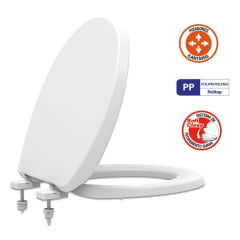 Assento universal oval solution branco s.close PP Monumental