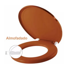 Assento sanitário oval almofadado suavit caramelo convencional PP Tigre