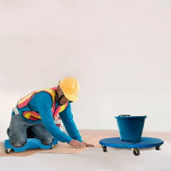 Carrinho Roller Carga Deslizante Azul Capacidade até 300 kg