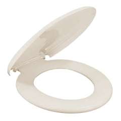 Assento sanitário tampa oval universal plástico plus slim biscuit
