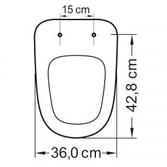 Assento sanitário almofadado multi cinza convencional polietileno
