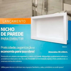Nicho De Parede Para Embutir Bege 30x40cm