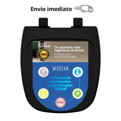 Assento Sanitário Preto Soft Close Deca Flex Celite Like