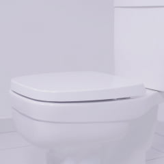 Assento sanitário Celite Fit/Versato e Eternit Savary branco convencional resina termofixo 