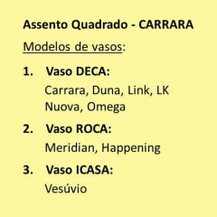 Assento sanitário Deca e Icasa Carrara Link Lk Duna Nuova Vesuvio branco convencional polipropileno