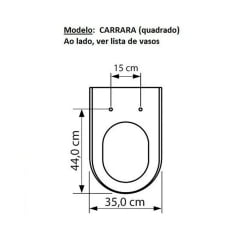 Assento sanitário Deca Icasa Carrara Link Lk Duna Nuova Vesuvio convencional polipropileno