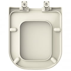 Assento sanitário Deca Polo/Unic/Quadra Roca Debba/Gap creme soft close resina termofixo