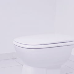 Assento sanitário Incepa Ibiza branco convencional resina termofixo