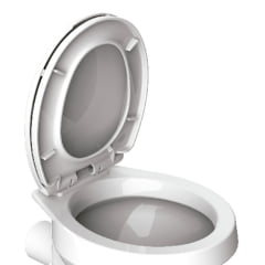 Assento sanitário oval universal branco soft close easy clean Tigre resina termofixo