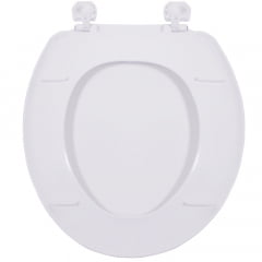 Assento sanitário Universal Oval Atlas branco convencional polipropileno