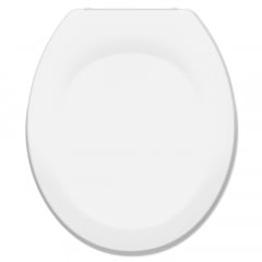 Assento sanitário Universal Oval Diamantina Sabara branco convencional polipropileno