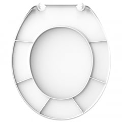 Assento sanitário Universal Oval Diamantina Sabara branco convencional polipropileno