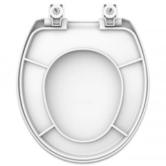Assento sanitário Universal Oval Evolution branco convencional polipropileno