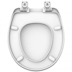 Assento sanitário Universal Oval Evolution branco convencional resina termofixo