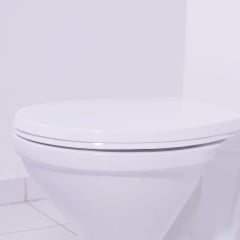Assento sanitário Universal Oval Evolution branco soft close resina termofixo