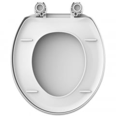 Assento sanitário Universal Oval Exportação Plus branco convencional polipropileno
