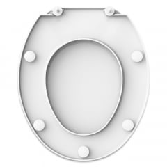Assento sanitário Universal Oval Prime branco convencional polipropileno