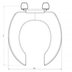 Assento sanitário Universal Oval Trafic branco convencional polipropileno